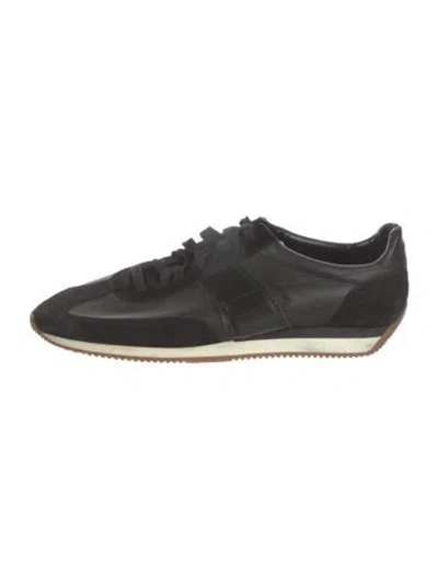 Pre-owned Tom Ford Leather Sneakers In Black