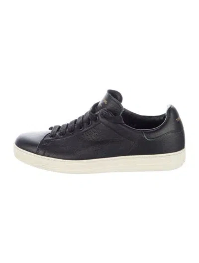 Pre-owned Tom Ford Leather Sneakers In Black