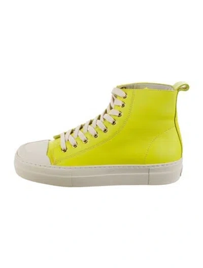 Pre-owned Tom Ford Leather Sneakers In Green