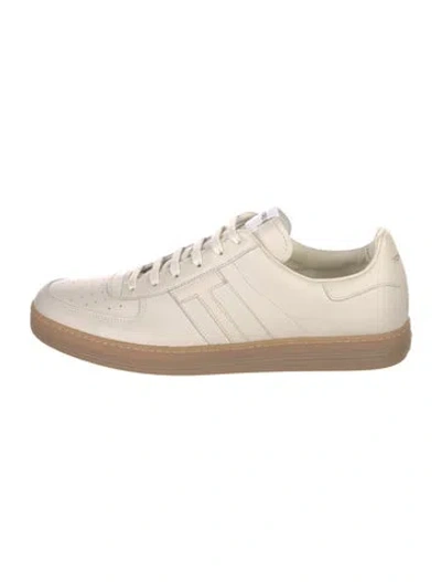 Pre-owned Tom Ford Leather Sneakers In Neutrals