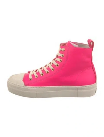 Pre-owned Tom Ford Leather Sneakers In Pink