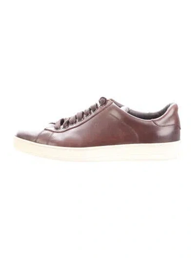 Pre-owned Tom Ford Leather Sneakers In Pink