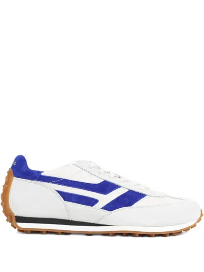 Tom Ford Mesh And Suede-trimmed Leather Sneakers In Blue