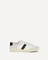 Tom Ford Panelled Suede And Grained Leather Sneakers In White