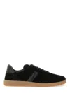 Tom Ford Leather Sneakers With Logo In Black