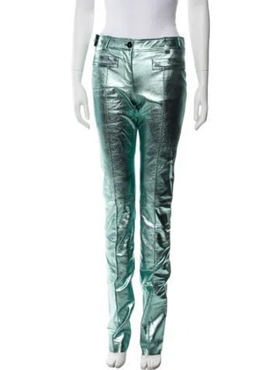 Pre-owned Tom Ford Leather Straight Leg Pants