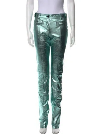 Pre-owned Tom Ford Leather Straight Leg Pants