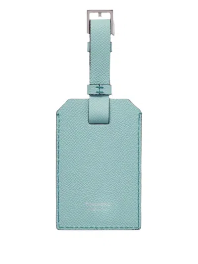 Tom Ford Leather Strap Luggage Tag In Green