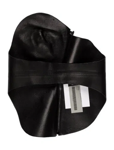 Pre-owned Tom Ford Leather Strapless Crop Top In Black