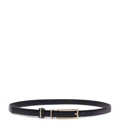 Tom Ford Leather T Icon Belt In Black
