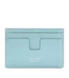 Tom Ford Slim Leather Cardholder Wallet With Compact Design In Blue
