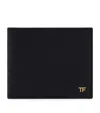 Tom Ford Leather T-line Classic Bifold Wallet In Black