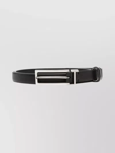 TOM FORD LEATHER T LOOP BELT WITH METAL BUCKLE