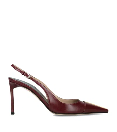 Tom Ford Leather T Slingback Pumps 85 In Red