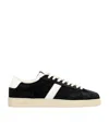 Tom Ford Blake Sneakers Suede Upper Contrast Stripe Rubber Sole In Black