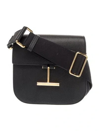 Pre-owned Tom Ford Leather Tara Mini In Black