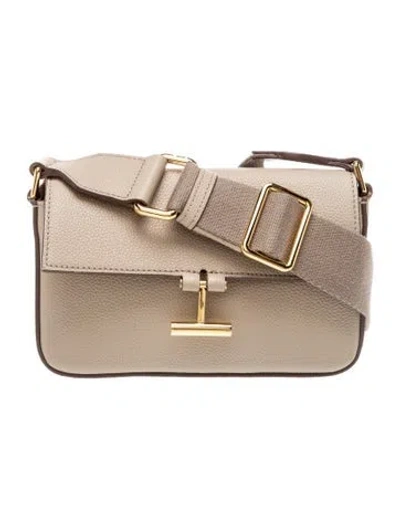Pre-owned Tom Ford Leather Tara Mini In Neutral