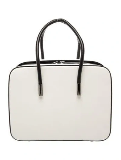 Pre-owned Tom Ford Leather Top Handle Bag In Neutral