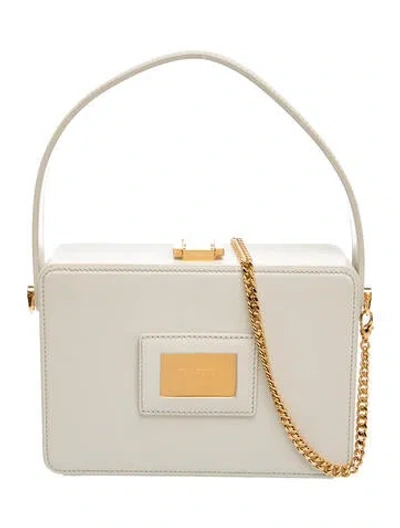 Pre-owned Tom Ford Leather Top Handle Bag In Neutral