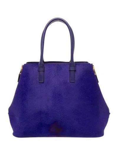 Pre-owned Tom Ford Leather Top Handle Bag In Purple