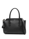 Tom Ford Medium Top Handle In Natural Grain Leather In Black