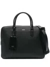 Tom Ford Zippered Shoulder Bag For Carrying Documents In Black