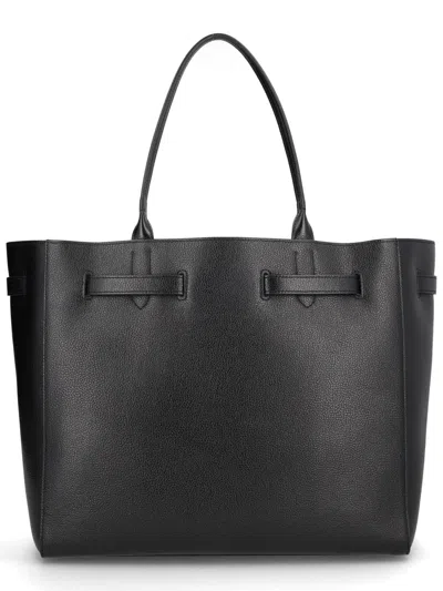 Tom Ford Leather Tote Bag In Black