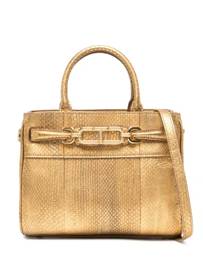 Tom Ford Leather Tote Bag In Gold