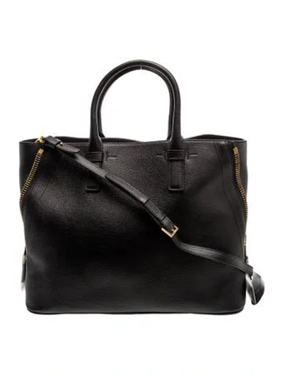 Pre-owned Tom Ford Leather Tote In Black