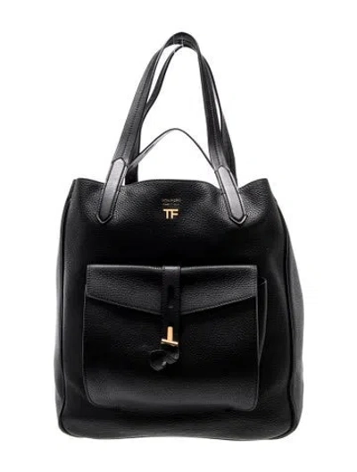 Pre-owned Tom Ford Leather Tote In Black