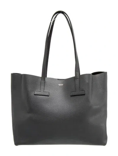 Pre-owned Tom Ford Leather Tote In Grey