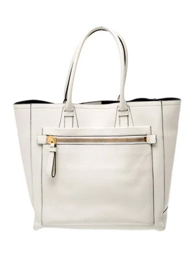 Pre-owned Tom Ford Leather Tote In Neutral