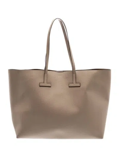 Pre-owned Tom Ford Leather Tote In Neutrals