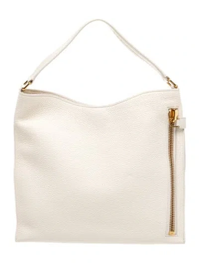 Pre-owned Tom Ford Leather Tote In Neutrals