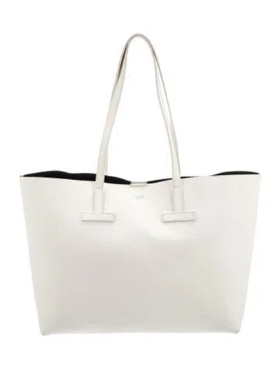 Pre-owned Tom Ford Leather Tote In White