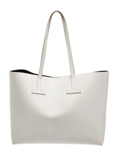 Pre-owned Tom Ford Leather Tote In White