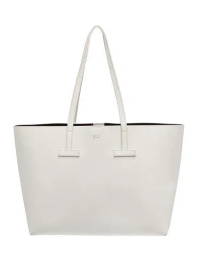 Pre-owned Tom Ford Leather Tote In White
