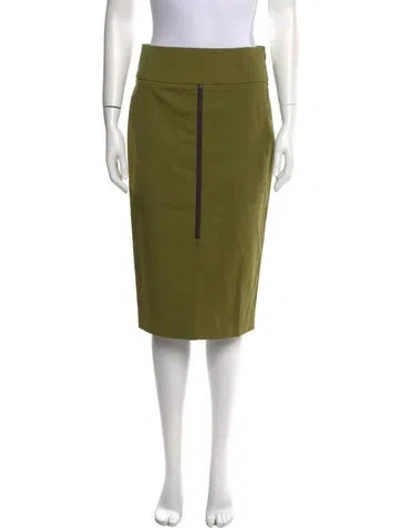 Pre-owned Tom Ford Leather Trim Embellishment Knee-length Skirt In Multi