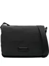 Tom Ford Leather-trimmed Nylon Messenger Bag In Black