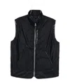 Tom Ford Satin Vest Zippered Leather Trim In Black