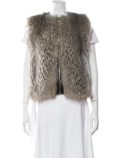 Pre-owned Tom Ford Leather Vest In Gray