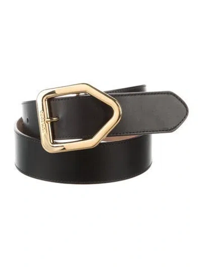 Pre-owned Tom Ford Leather Waist Belt In Black