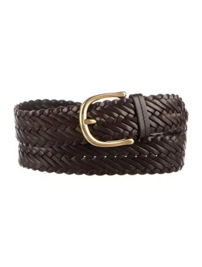 Pre-owned Tom Ford Leather Waist Belt In Brown