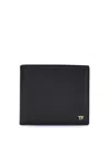 Tom Ford Textured Black Bifold Wallet In Black