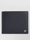 Tom Ford Leather Wallet Bi Fold Textured Finish In Blue