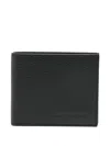 Tom Ford Black Bi-fold Wallet With Eobossed Logo Lettering On The Rear In Leather Man In Black