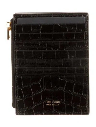 Pre-owned Tom Ford Leather Wallet In Black