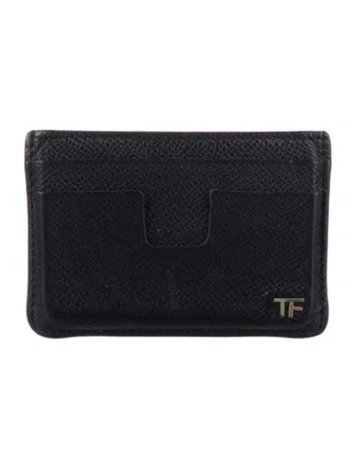 Pre-owned Tom Ford Leather Wallet In Black