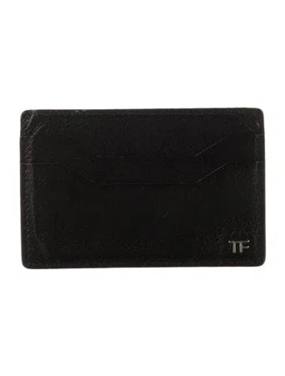 Pre-owned Tom Ford Leather Wallet In Black