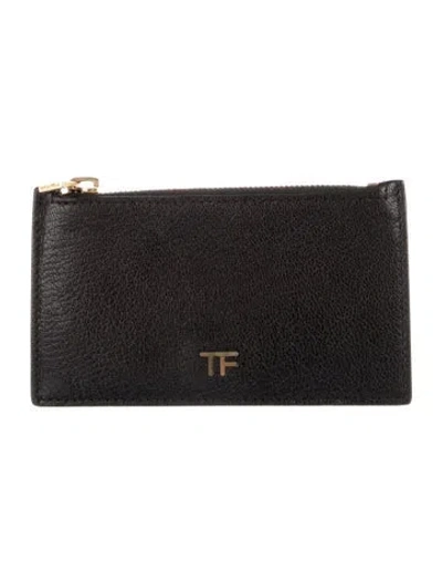 Pre-owned Tom Ford Leather Wallet In Black